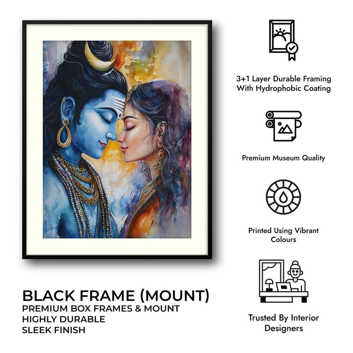 Lord Shiva and Goddess Parvati - Vastu Painting