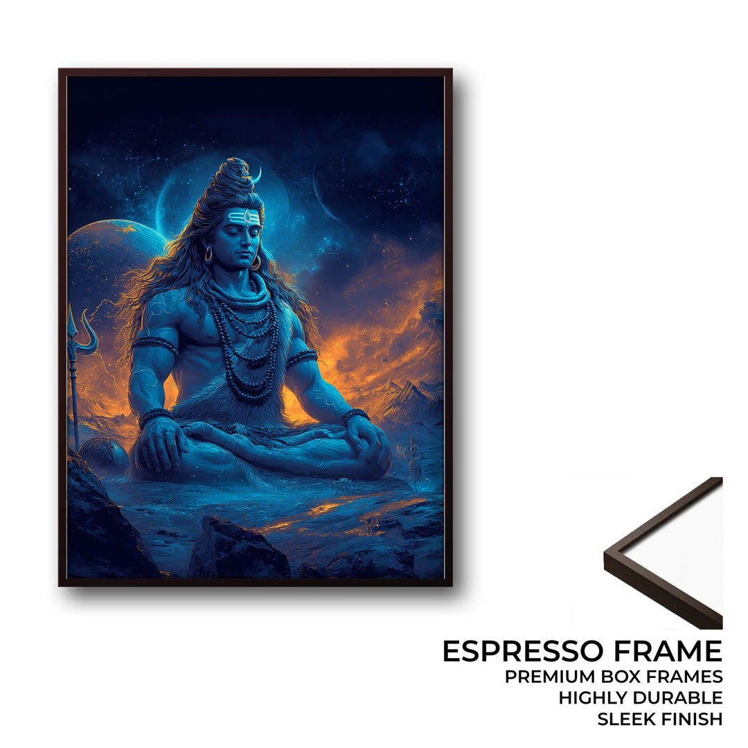 Cosmic Shiva Painting – Mahadev Wall Art