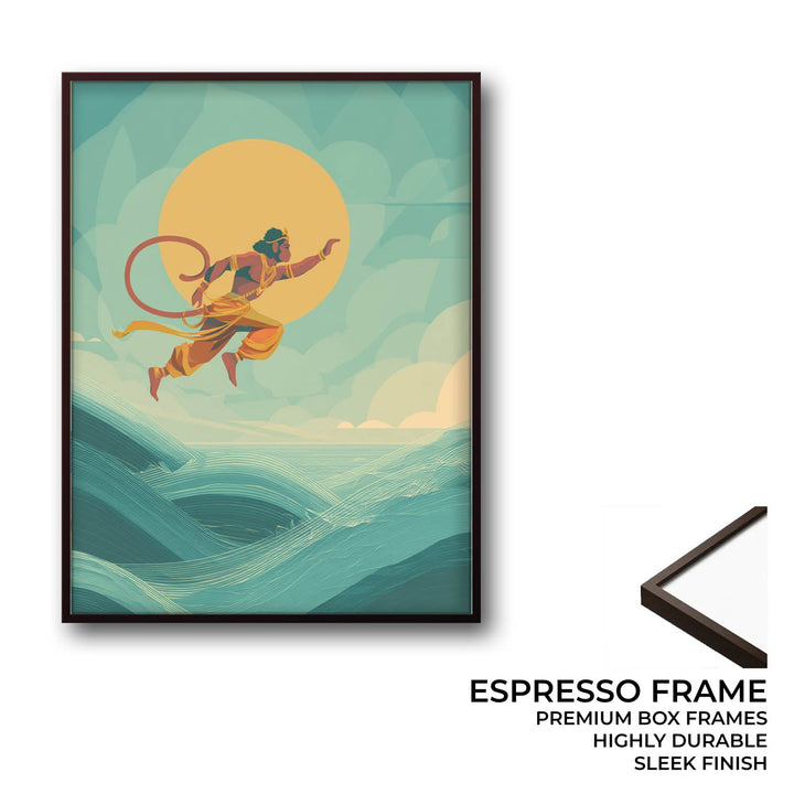 Mighty Hanuman Painting – Ocean Crossing Wall Art