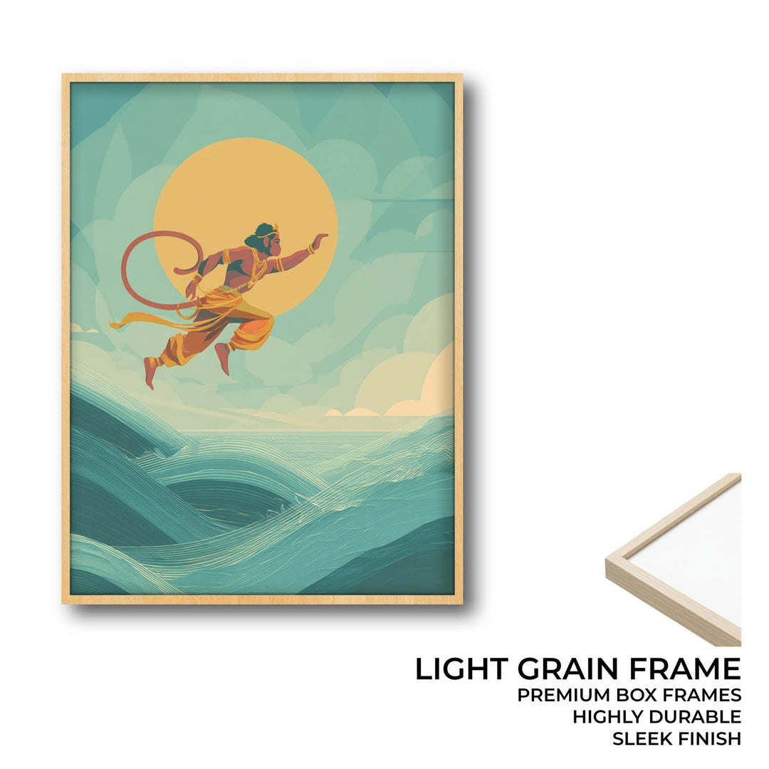 Mighty Hanuman Painting – Ocean Crossing Wall Art