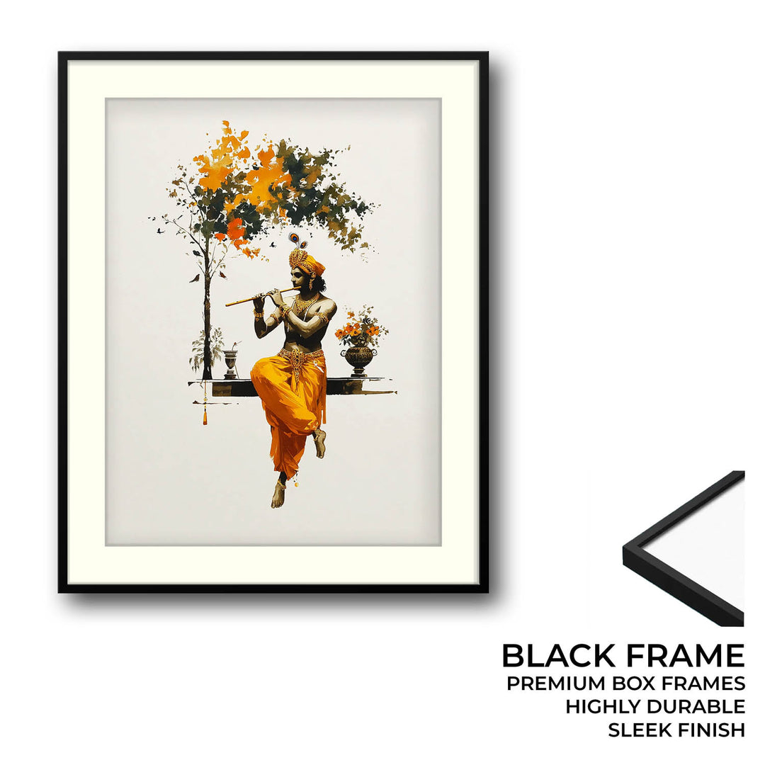 Krishna with Flute - Vastu Painting