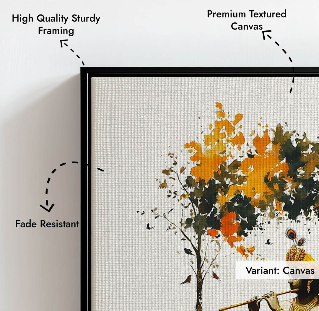 Krishna with Flute - Vastu Painting