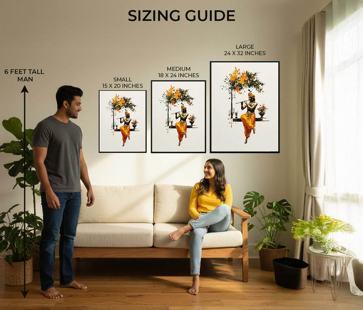 Krishna with Flute - Vastu Painting