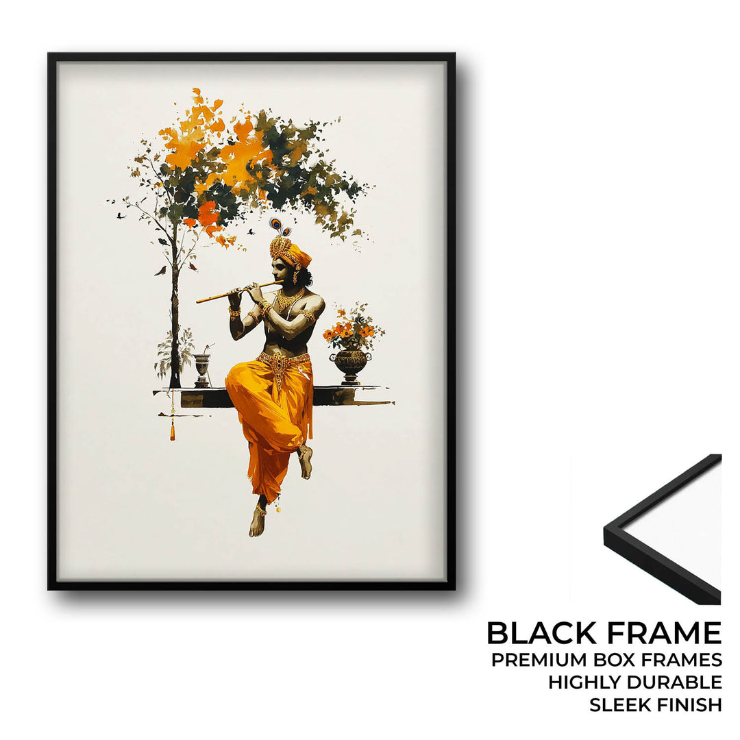 Krishna with Flute - Vastu Painting