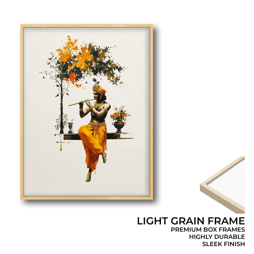 Krishna with Flute - Vastu Painting