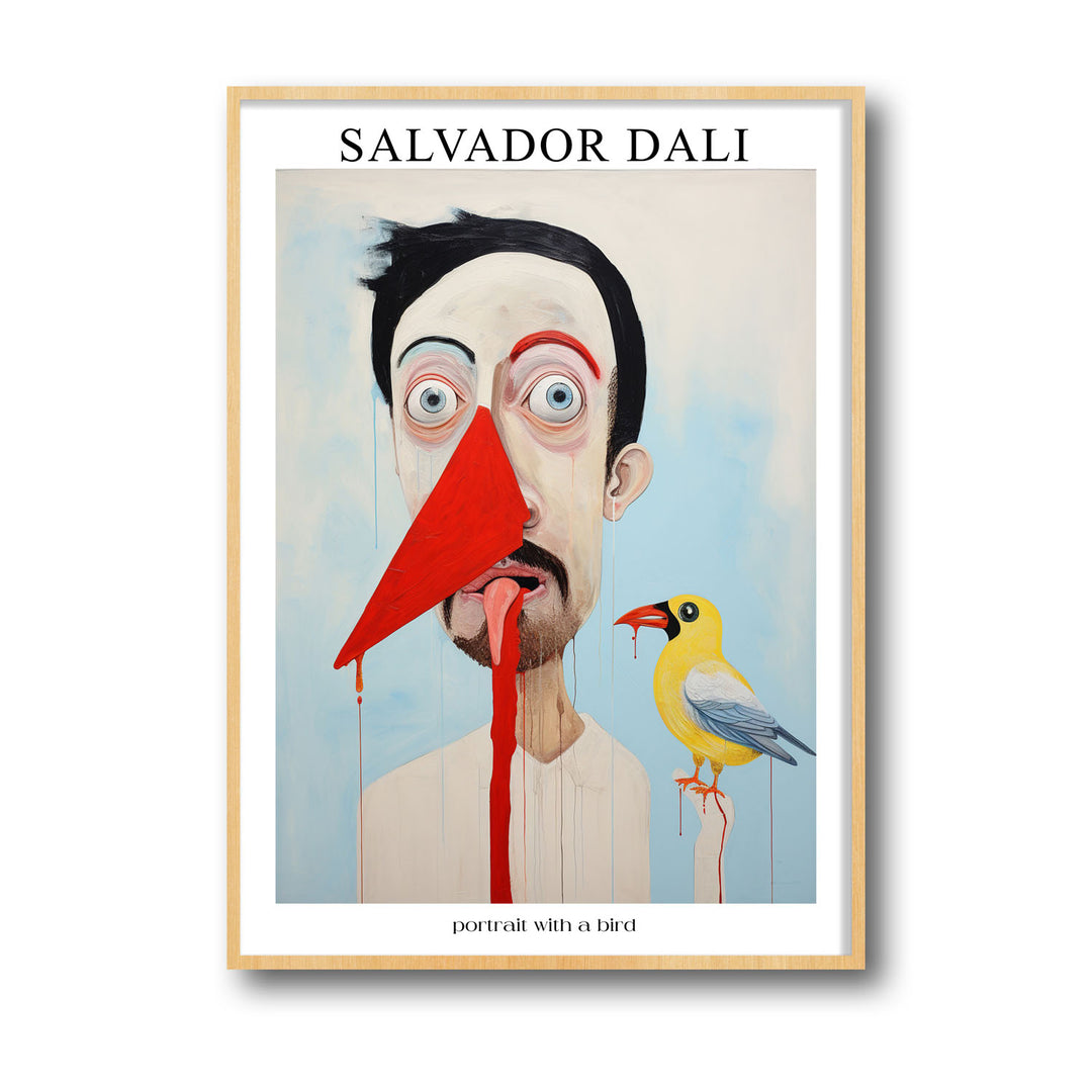 portrait-with-a-bird-salvador-dali